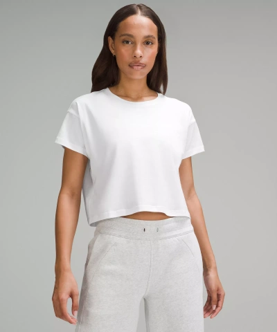 Lululemon Cates Cropped T-shirt In White