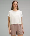 Lululemon Cates Cropped T-shirt In White