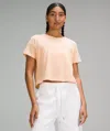 Lululemon Cates Cropped T-shirt In Orange