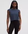 Lululemon Cinch-back Short-sleeve Shirt In Blue