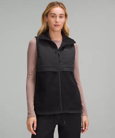 Lululemon Cinch-hem Fleece Waistcoat In Black