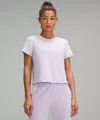 Lululemon Classic-fit Cotton-blend T-shirt In Purple