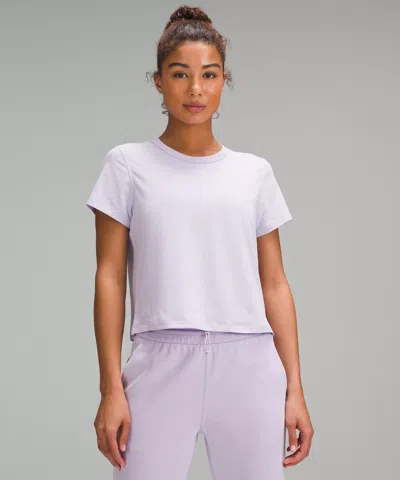 Lululemon Classic-fit Cotton-blend T-shirt In Purple