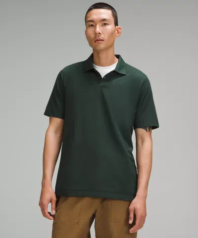 Lululemon Classic-fit Pique Short-sleeve Polo Shirt In Green