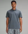 Lululemon Classic-fit Pique Short-sleeve Polo Shirt In Gray