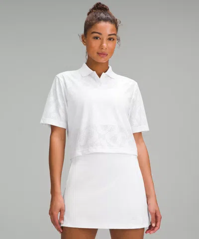 Lululemon Classic-fit Short-sleeve Polo Shirt Logo In White