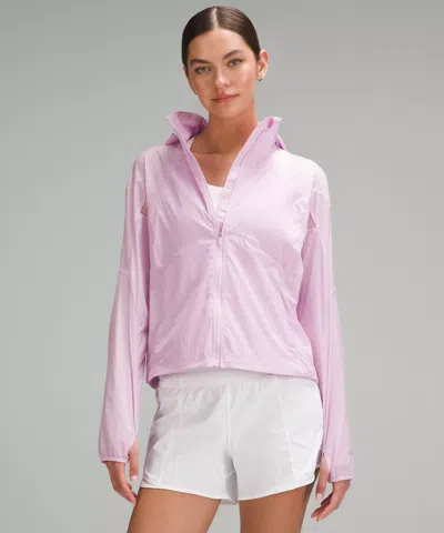 Lululemon Classic-fit Ventilated Running Jacket In Pink