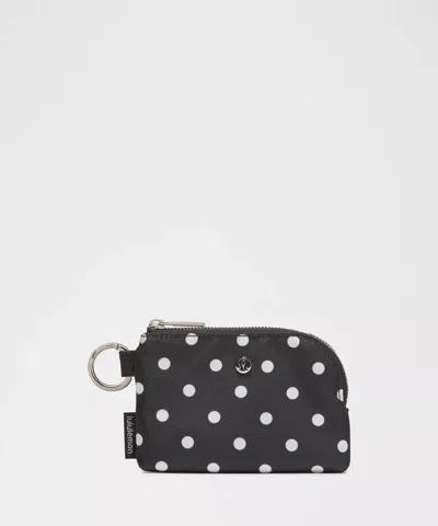 Lululemon - Clippable Card Pouch - Simple Polka White Black