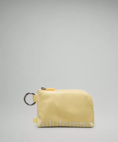 Lululemon Clippable Card Pouch In Yellow