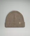 Lululemon Close-fit Wool-blend Ribbed Knit Beanie In Green
