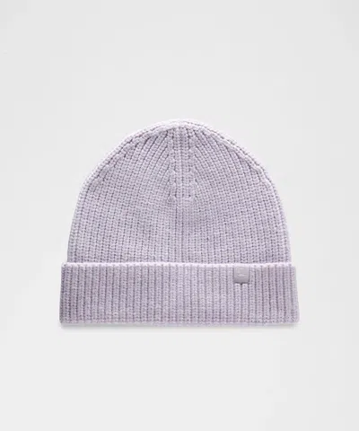 Lululemon Close-fit Wool-blend Ribbed Knit Beanie In Purple