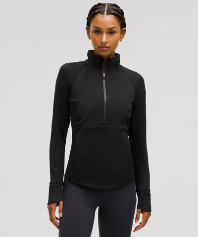 Lululemon Cold Weather Running Half Zip In Black