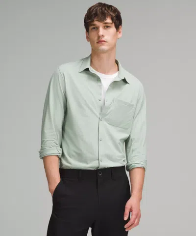 Lululemon Commission Long-sleeve Shirt Oxford In Green