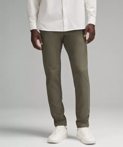 Lululemon Abc Slim-fit Trousers 34l Stretch Cotton Versatwill In Gray