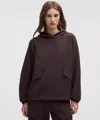 Lululemon Cotton-blend Double-knit Oversized Hoodie In Brown