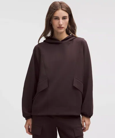 Lululemon Cotton-blend Double-knit Oversized Hoodie In Brown