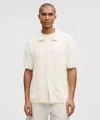 Lululemon Cotton-blend Knit Button Up Short-sleeve Shirt