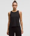Lululemon Cotton-blend Open-back Tank Top In Black