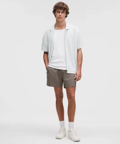 Lululemon Cotton-blend Open-knit Button Up