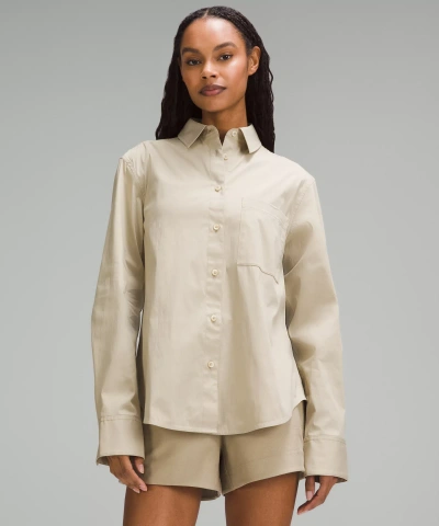 Lululemon Cotton-blend Poplin Button-down Shirt
