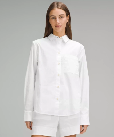 Lululemon Cotton-blend Poplin Button-down Shirt