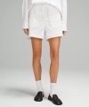 Lululemon Cotton-blend Poplin High-rise Shorts 4"