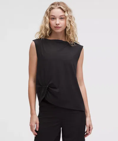 Lululemon Cotton-blend Twist-front Tank Top In Black