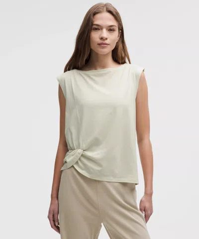 Lululemon Cotton-blend Twist-front Tank Top In Neutral