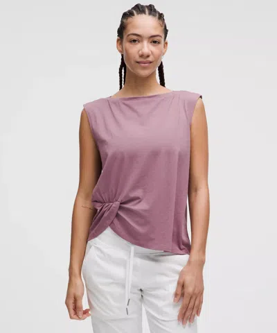 Lululemon Cotton-blend Twist-front Tank Top In Pink