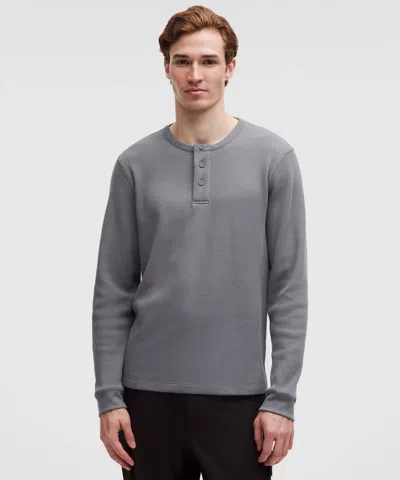 Lululemon Cotton-blend Waffle Knit Long-sleeve Henley