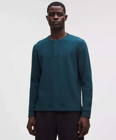 Lululemon Cotton-blend Waffle Knit Long-sleeve Henley