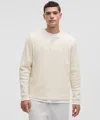 Lululemon Cotton-blend Waffle Knit Long-sleeve Henley In Neutral