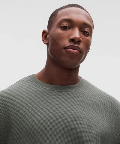 Lululemon Cotton-blend Waffle Knit Long-sleeve Shirt