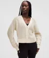 Lululemon Cotton Crochet Mesh Relaxed-fit Cardigan