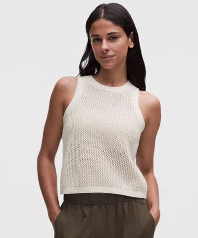 Lululemon Cotton Crochet Mesh Tank Top