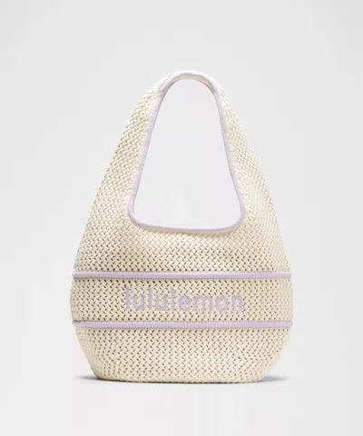 Lululemon - Cotton Crochet Shoulder Bag 7l - Light Ivory/lavender Frost