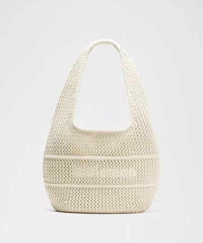 Lululemon - Cotton Crochet Shoulder Bag 7l - White,neutral/light Ivory