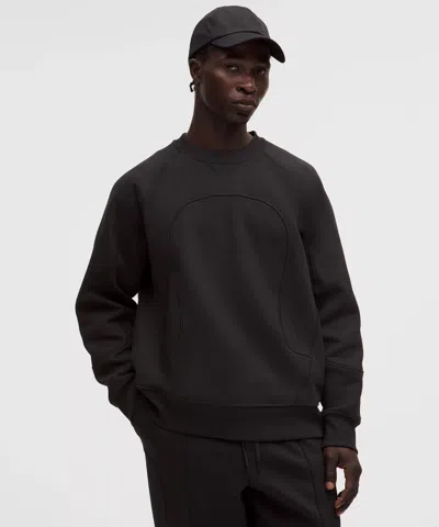 Lululemon Cotton Fleece Oversized Crew In Black