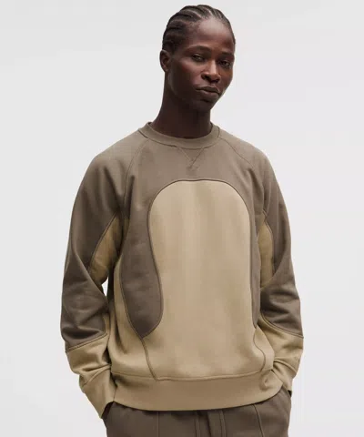 Lululemon Cotton Fleece Oversized Crew In Brown