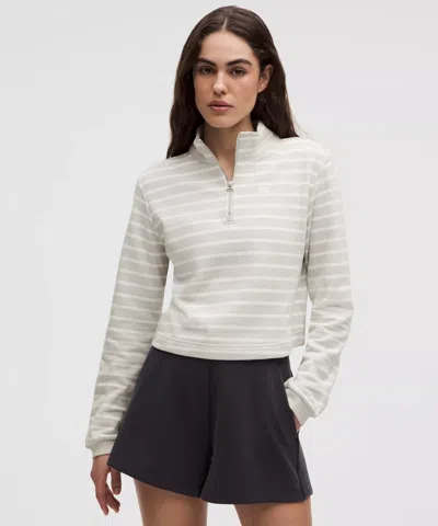 Lululemon Cotton French Terry Cropped Half Zip