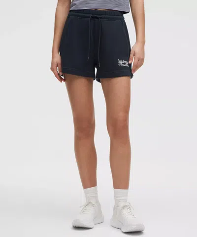 Lululemon Cotton French Terry Short 3" Tennis Club In Black