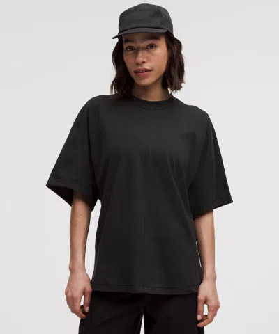 Lululemon Cotton Jersey Oversized Stitch-detail T-shirt