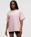 Lululemon Cotton Jersey Oversized Short-sleeve Shirt In Pink