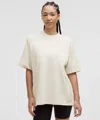 Lululemon Cotton Jersey Oversized Short-sleeve Shirt In Neutral