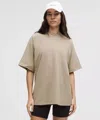 Lululemon Cotton Jersey Oversized Short-sleeve Shirt In Neutral