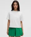 Lululemon Cotton Jersey Stitch-detail T-shirt