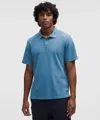 Lululemon Cotton Pique Short-sleeve Polo Shirt In Blue
