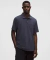 Lululemon Cotton Pique Short-sleeve Polo Shirt In Blue