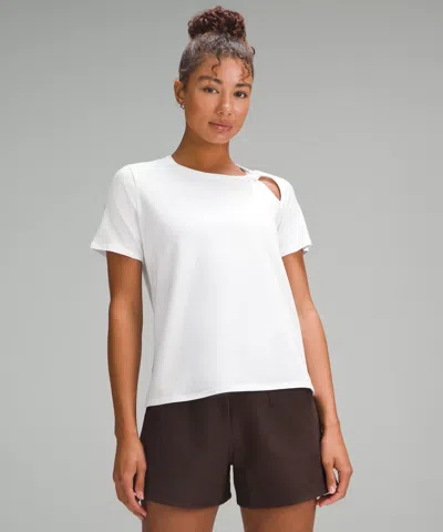Lululemon Cotton Shoulder-twist T-shirt In White