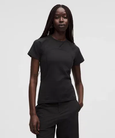 Lululemon Cotton Terry Short-sleeve Shirt Slnsh Collection In Black
